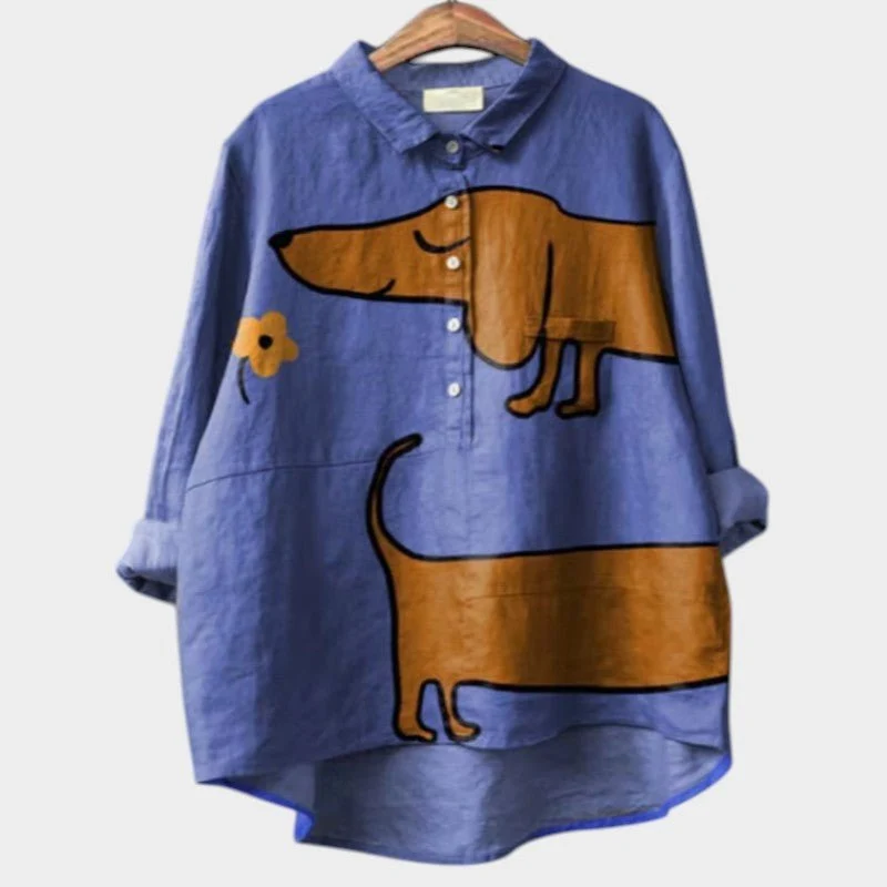 Audrey™ - Künstlerisches Button-Up Hemd