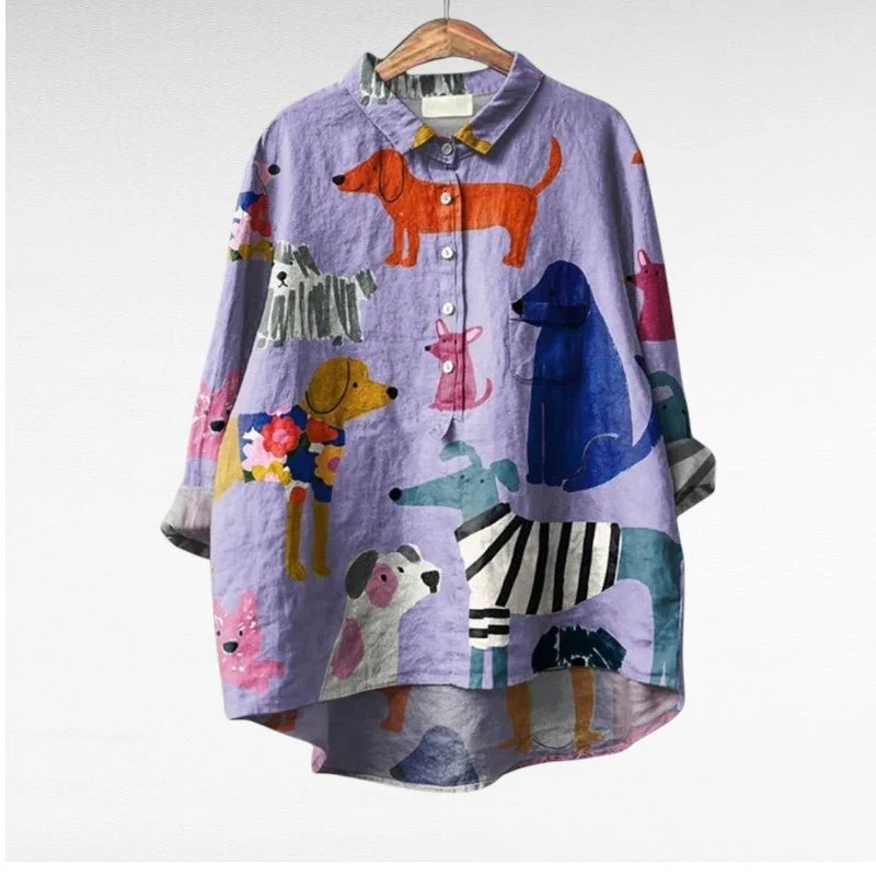 Audrey™ - Künstlerisches Button-Up Hemd