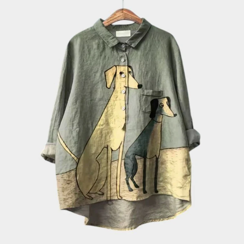 Audrey™ - Künstlerisches Button-Up Hemd