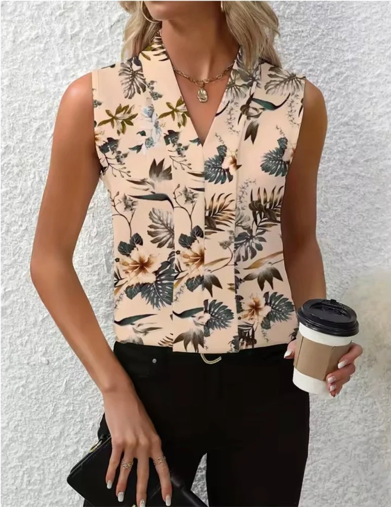 Nicole™ - V-Ausschnitt Freizeitbluse