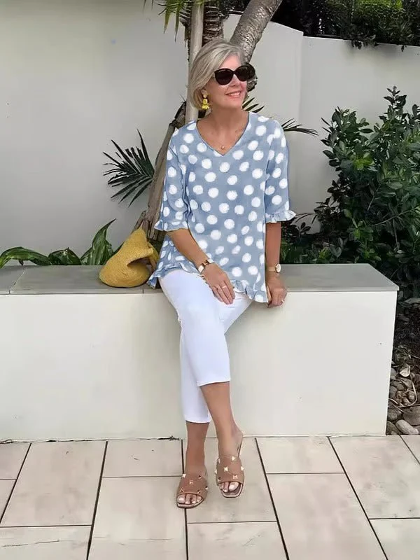 Margo™ - Vintage Bedrucktes Top