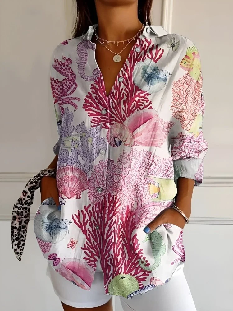 Maia™ - Florale Komfortbluse