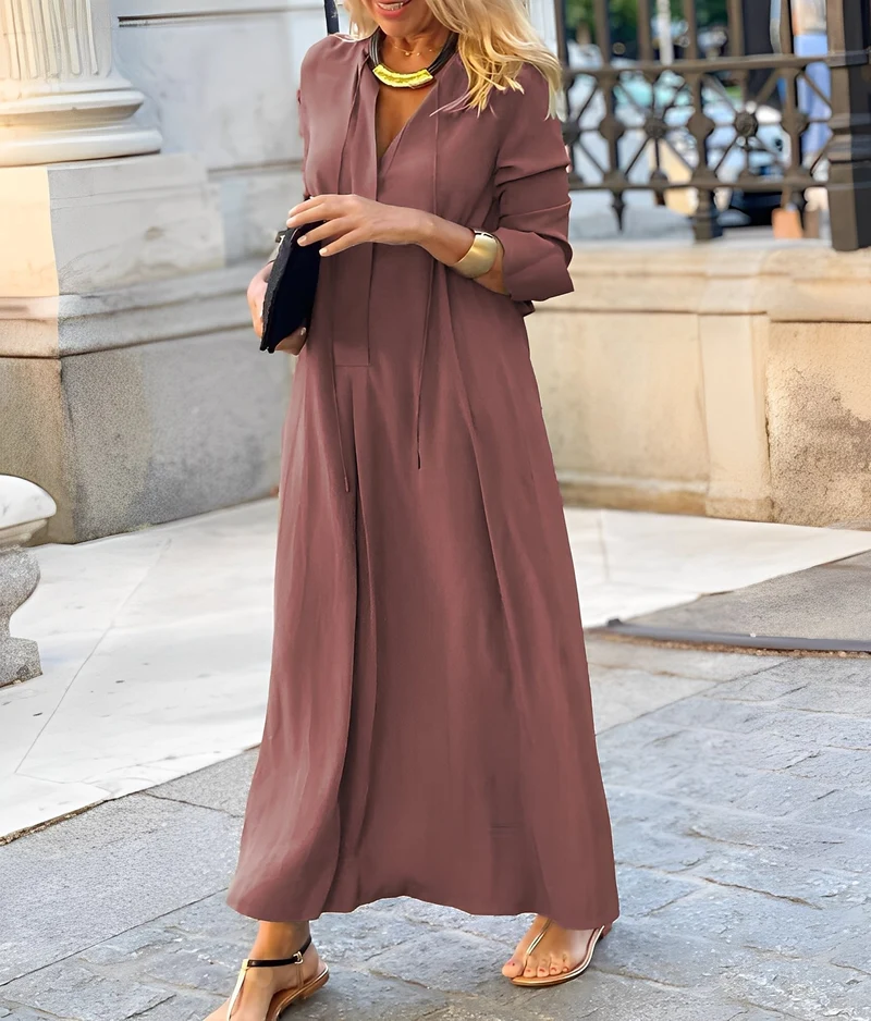 Isabella | Fließendes Maxikleid für Herbsthochzeitsgäste