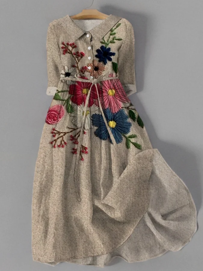 Leni | Damen Herbstkleid im Vintage-Stil