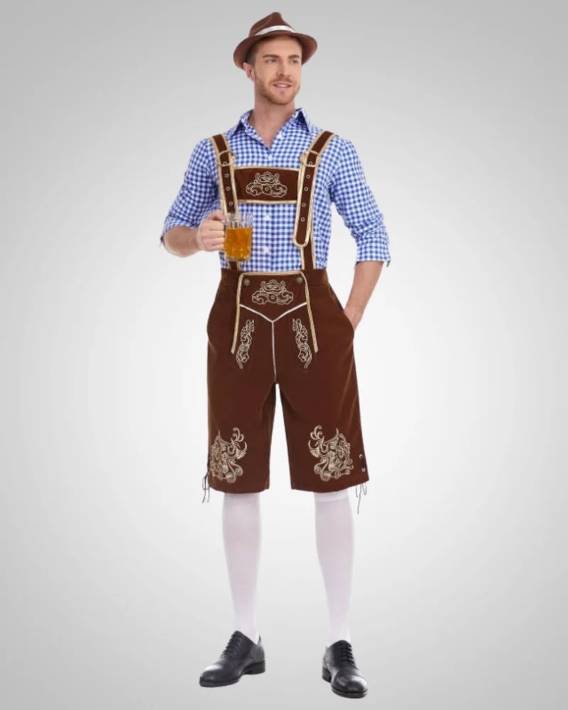 Alexander | Herren Lässig Oktoberfest Lederhose