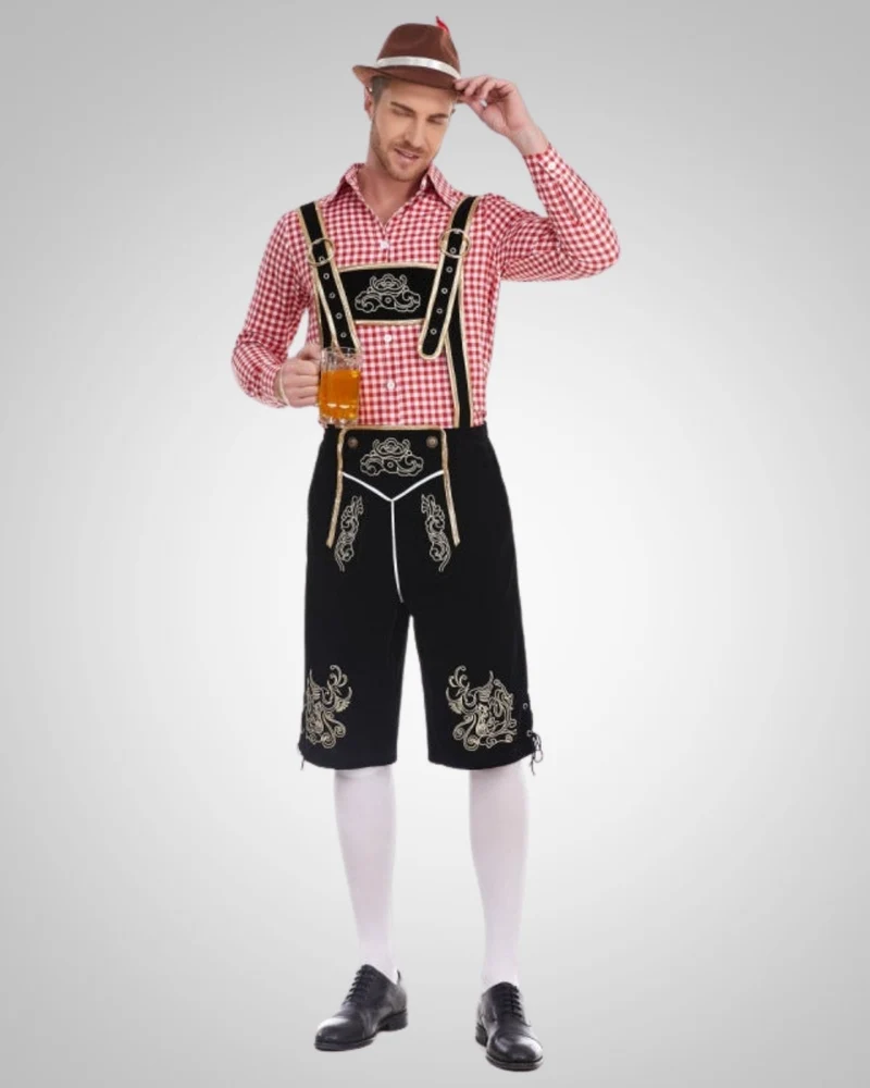 Alexander | Herren Lässig Oktoberfest Lederhose