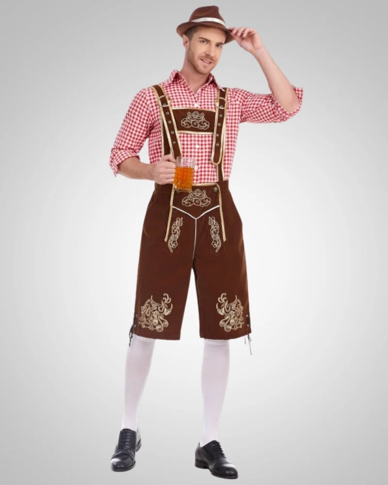 Alexander | Herren Lässig Oktoberfest Lederhose