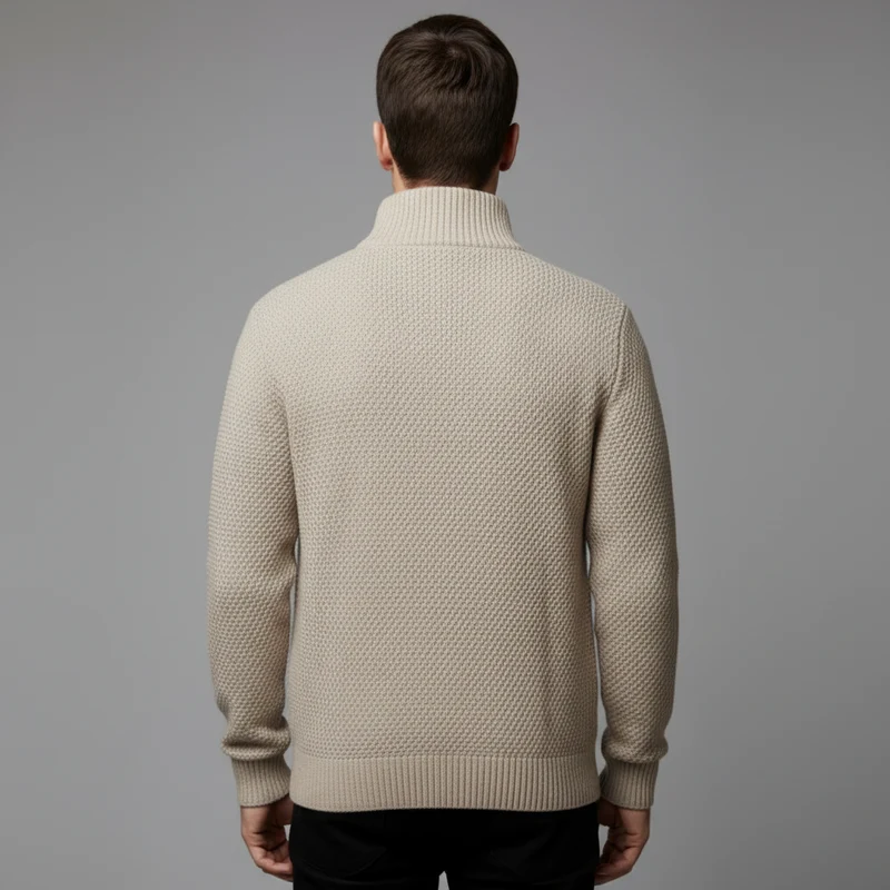 Wolfgang | Herren Bequem Fleece Strickjacke
