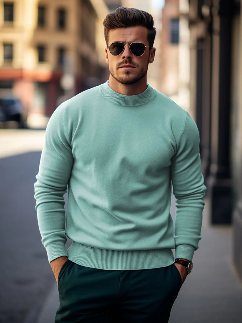 Fabian | Herren Klassiker Stehkragenpullover