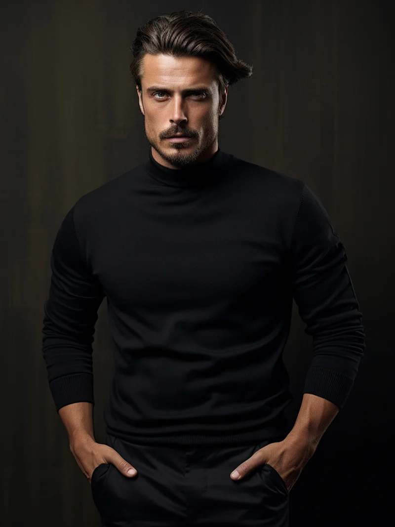 Fabian | Herren Klassiker Stehkragenpullover