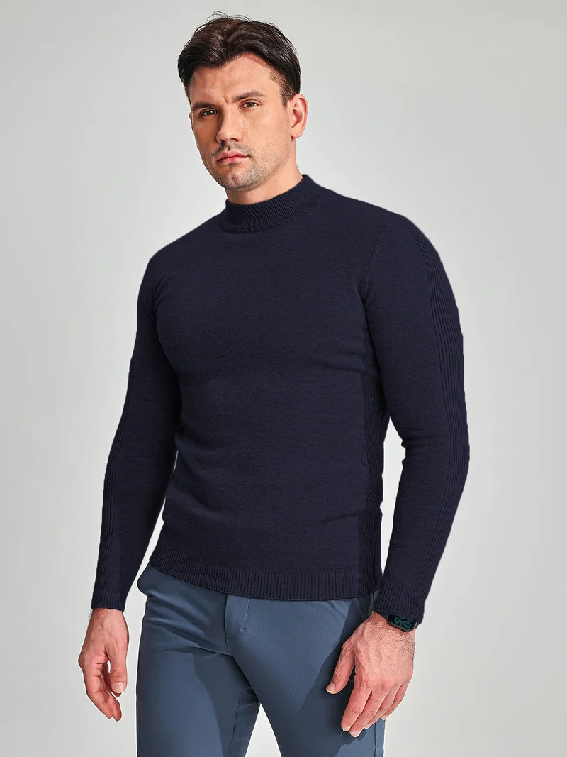 Fabian | Herren Klassiker Stehkragenpullover