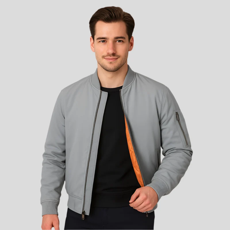 Bomberjacke für Herren im klassischen Design – Zeitloser Reißverschluss-Stil