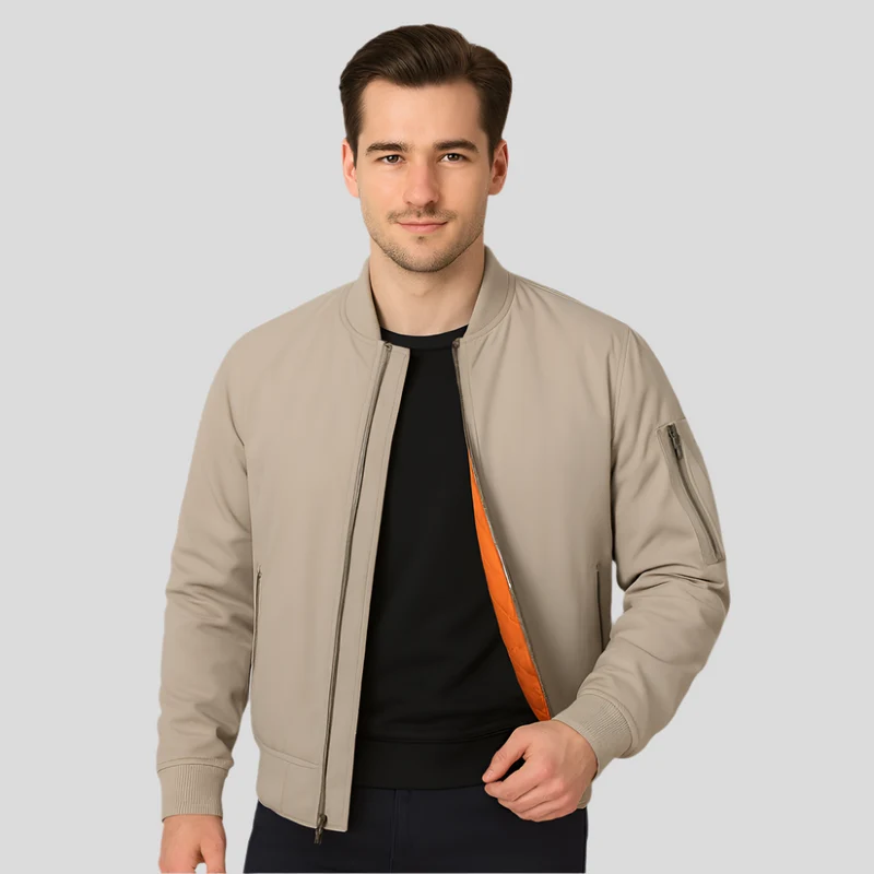 Bomberjacke für Herren im klassischen Design – Zeitloser Reißverschluss-Stil