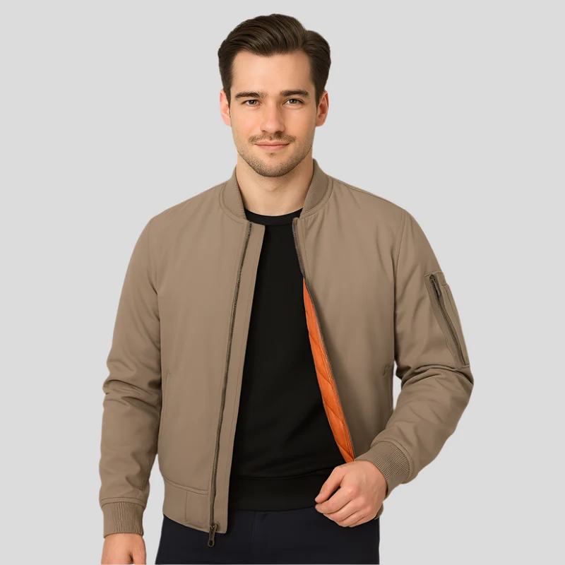 Bomberjacke für Herren im klassischen Design – Zeitloser Reißverschluss-Stil