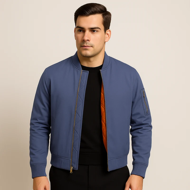 Bomberjacke für Herren im klassischen Design – Zeitloser Reißverschluss-Stil