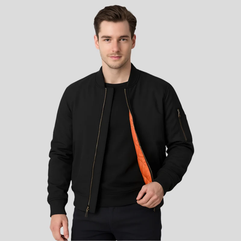 Bomberjacke für Herren im klassischen Design – Zeitloser Reißverschluss-Stil