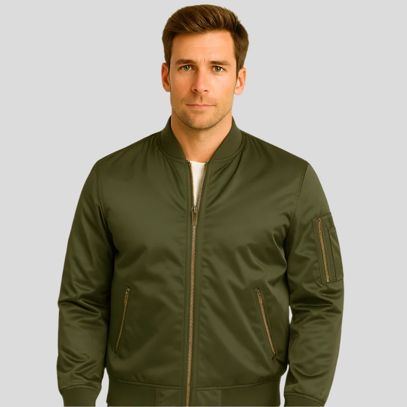 Luxuriöse Piloten-Bomberjacke für Herren – Vintage-Aviation-Style