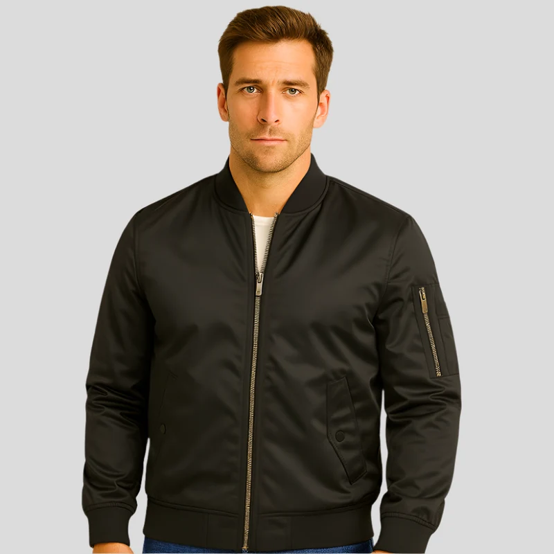 Luxuriöse Piloten-Bomberjacke für Herren – Vintage-Aviation-Style