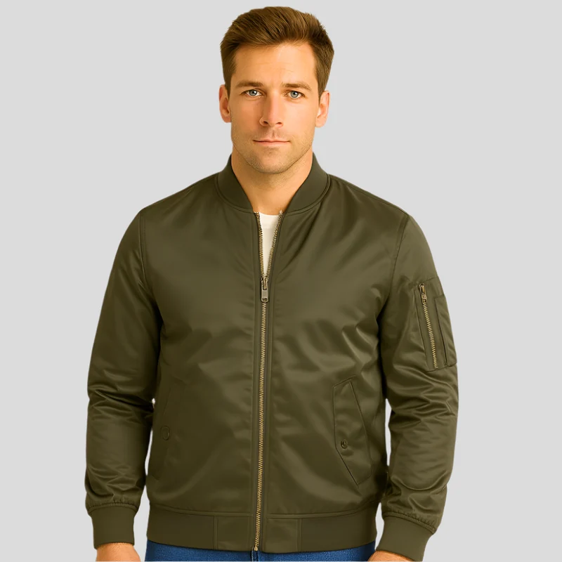Luxuriöse Piloten-Bomberjacke für Herren – Vintage-Aviation-Style