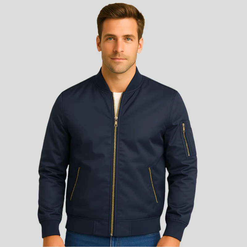 Luxuriöse Piloten-Bomberjacke für Herren – Vintage-Aviation-Style