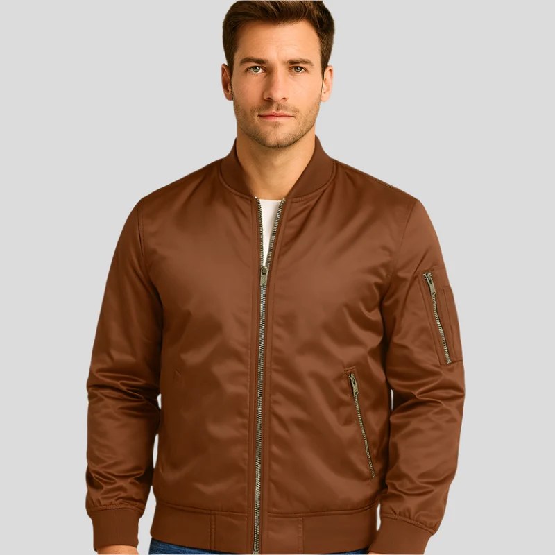 Luxuriöse Piloten-Bomberjacke für Herren – Vintage-Aviation-Style