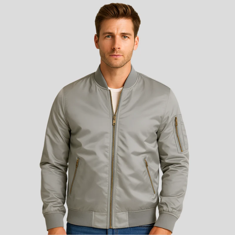 Luxuriöse Piloten-Bomberjacke für Herren – Vintage-Aviation-Style