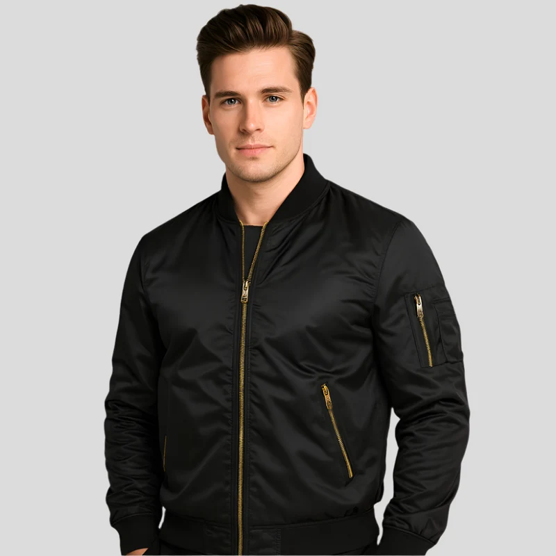 Luxuriöse Piloten-Bomberjacke für Herren – Vintage-Aviation-Style