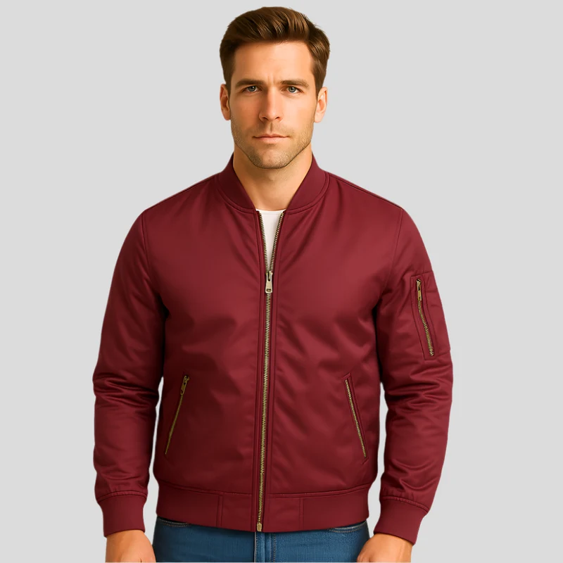 Luxuriöse Piloten-Bomberjacke für Herren – Vintage-Aviation-Style