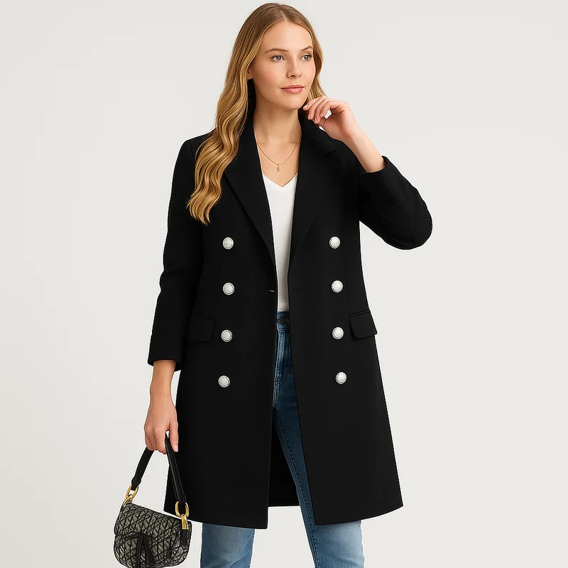 Clarisse Eleganter zweireihiger Wintermantel
