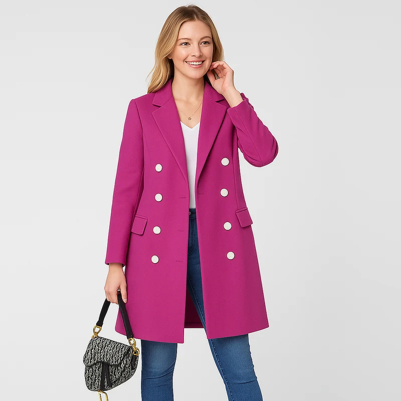 Clarisse Eleganter zweireihiger Wintermantel