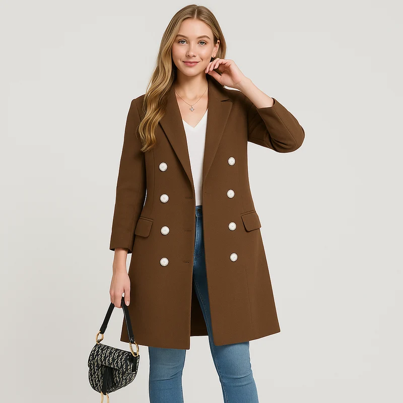 Clarisse Eleganter zweireihiger Wintermantel