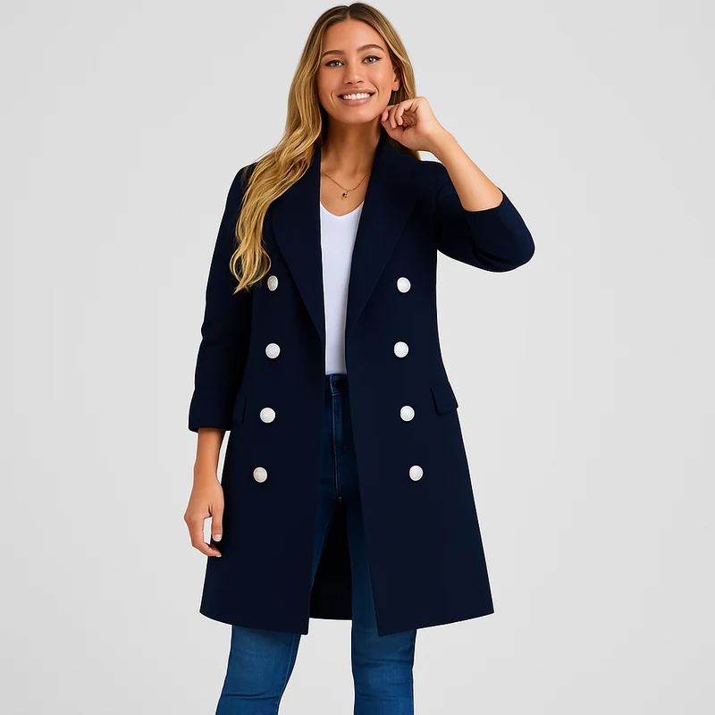 Clarisse Eleganter zweireihiger Wintermantel