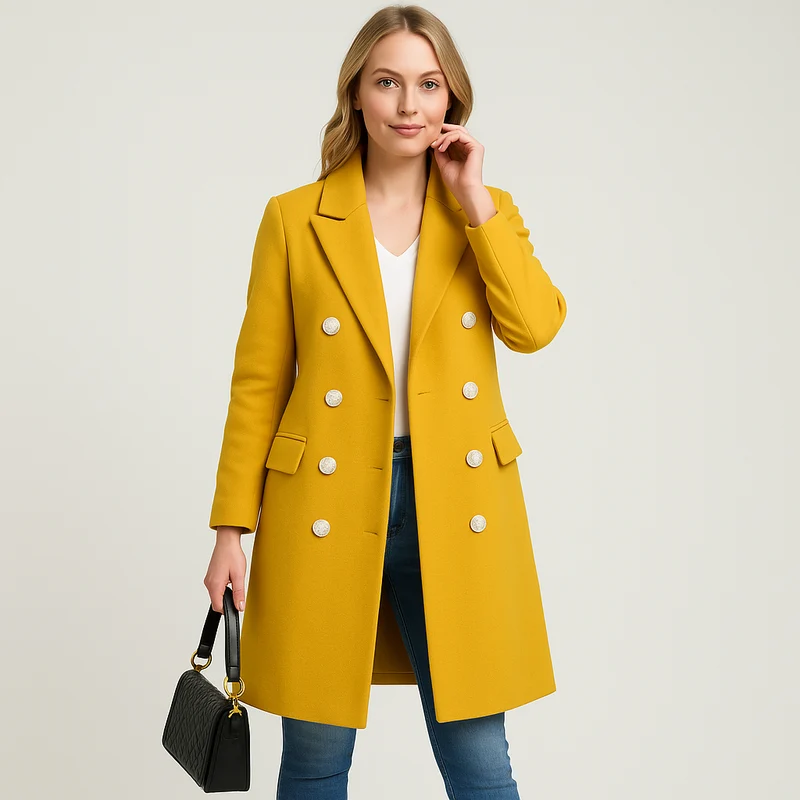 Clarisse Eleganter zweireihiger Wintermantel