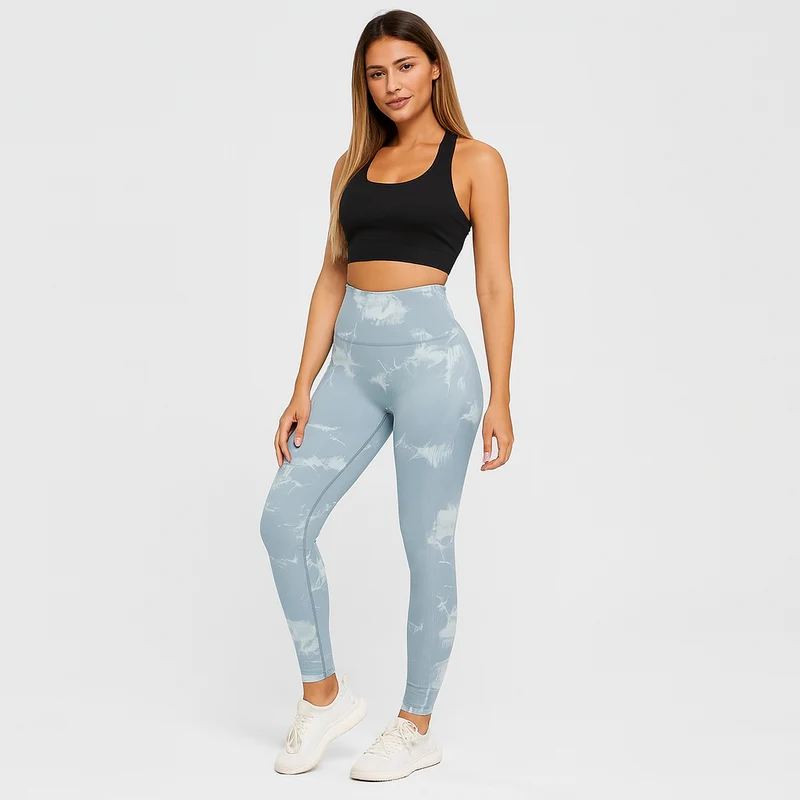 Elegante Marmor-Batik-Yoga-Leggings – Stylische und sportliche Activewear für Damen
