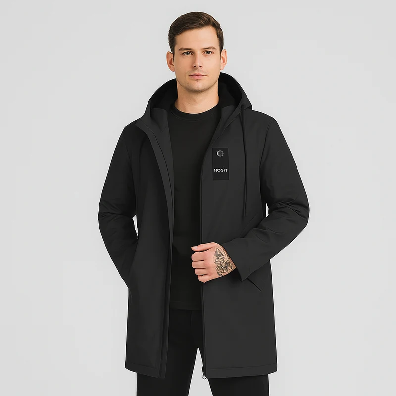 Liam Herren-Softshelljacke – Minimalistischer Kapuzenmantel mit Reißverschluss