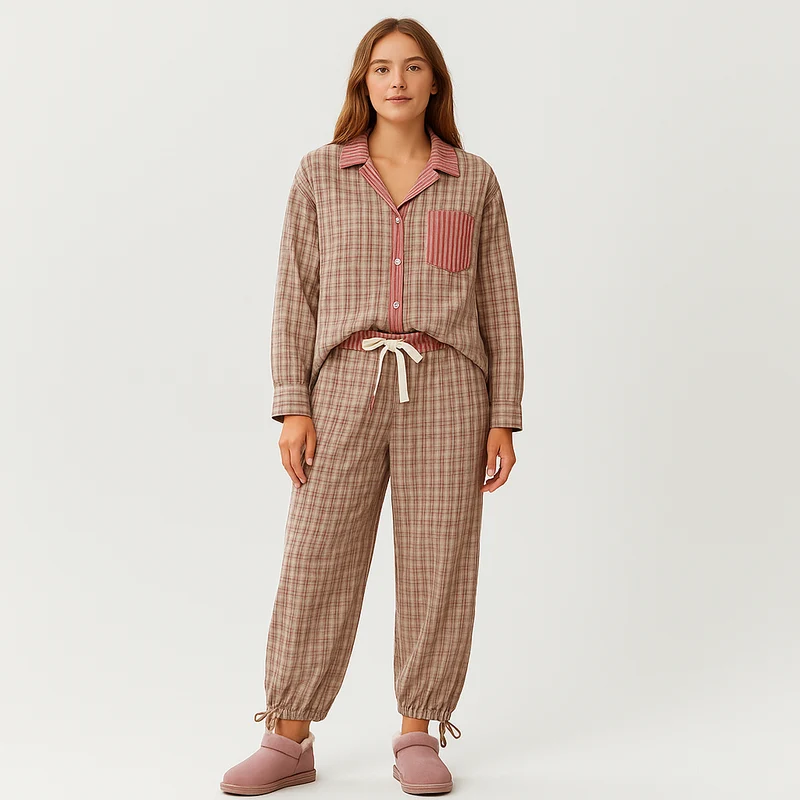 Viktoria – 2-teiliges, lässiges Pyjama-Set für Damen – Weicher und lässiger Schlafanzug