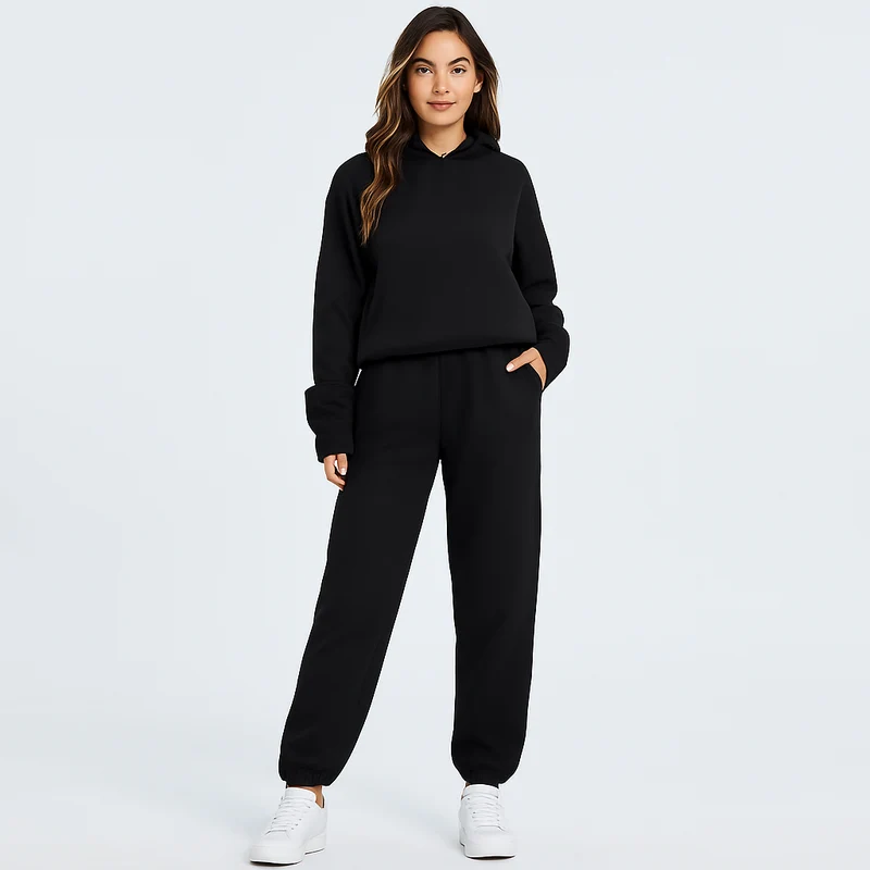 Ultimatives Komfort-Set aus Hoodie und Jogginghose – Gemütliche 2-teilige Loungewear für Frauen