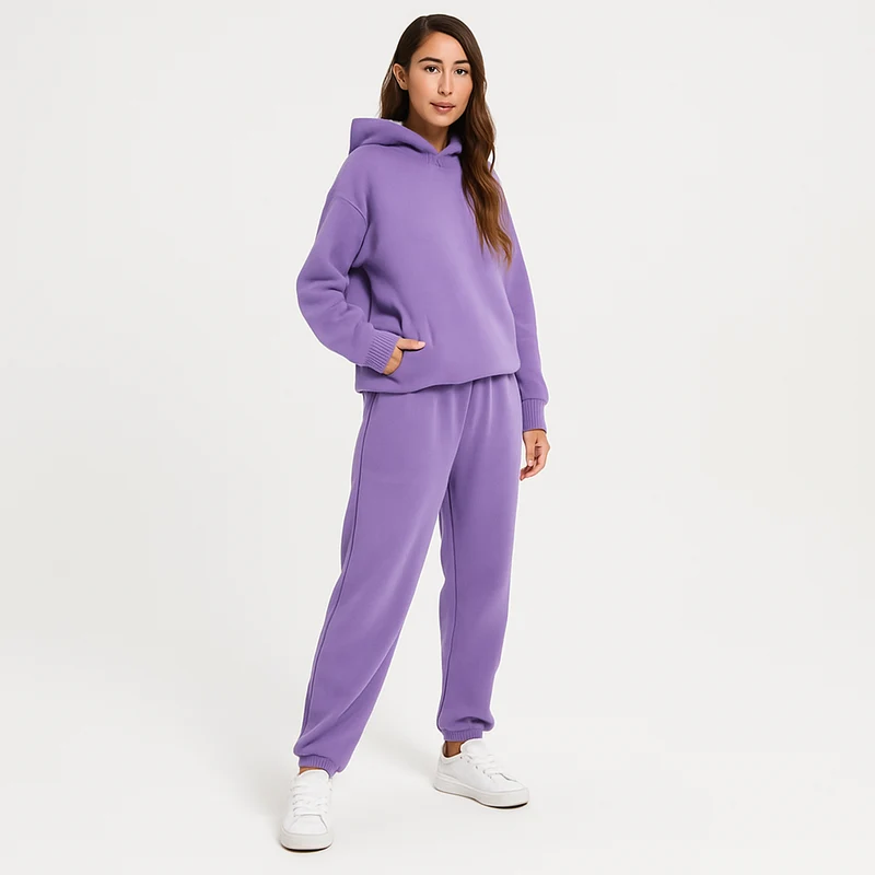 Ultimatives Komfort-Set aus Hoodie und Jogginghose – Gemütliche 2-teilige Loungewear für Frauen