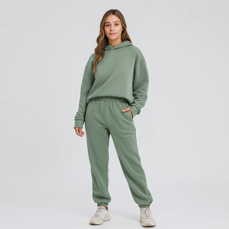 Ultimatives Komfort-Set aus Hoodie und Jogginghose – Gemütliche 2-teilige Loungewear für Frauen