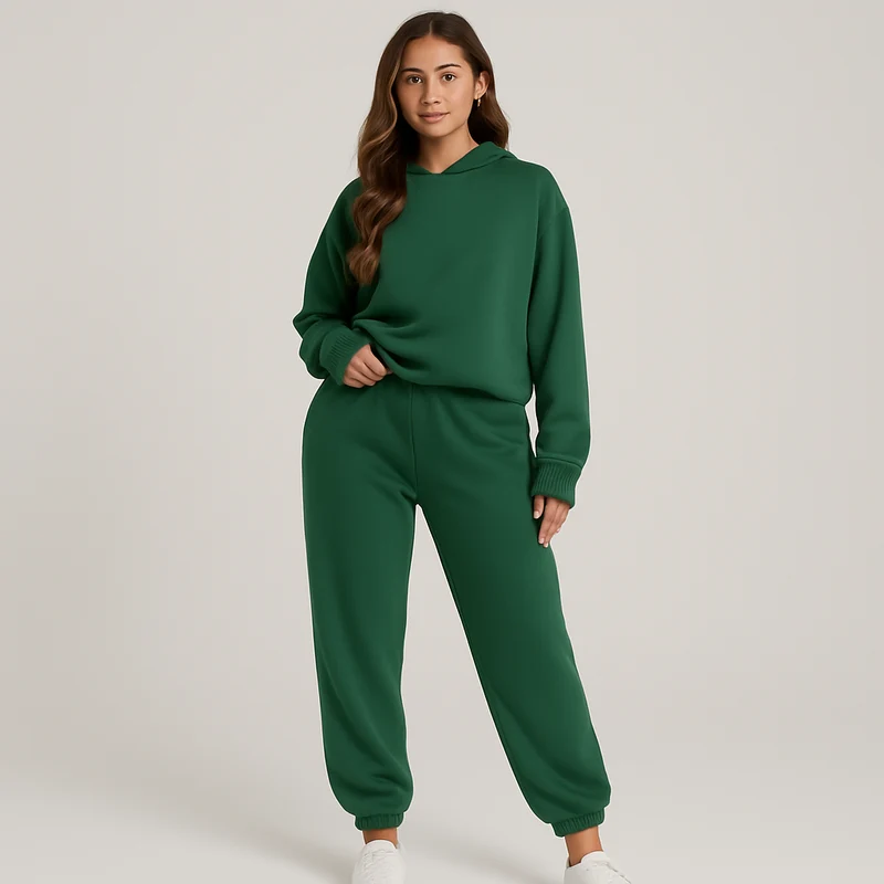 Ultimatives Komfort-Set aus Hoodie und Jogginghose – Gemütliche 2-teilige Loungewear für Frauen