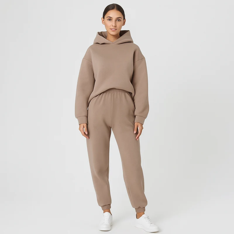 Ultimatives Komfort-Set aus Hoodie und Jogginghose – Gemütliche 2-teilige Loungewear für Frauen