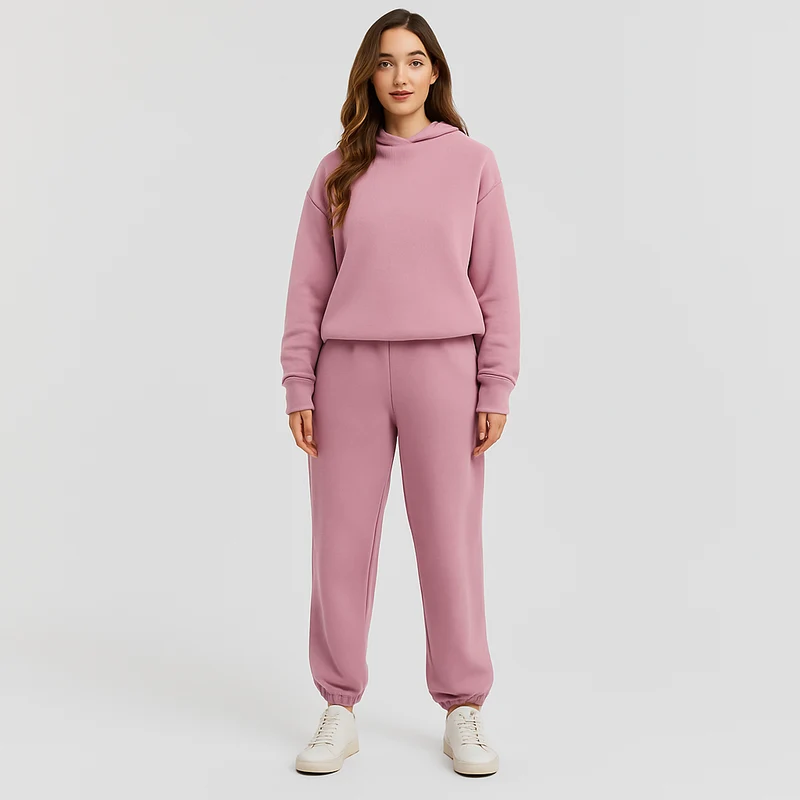 Ultimatives Komfort-Set aus Hoodie und Jogginghose – Gemütliche 2-teilige Loungewear für Frauen