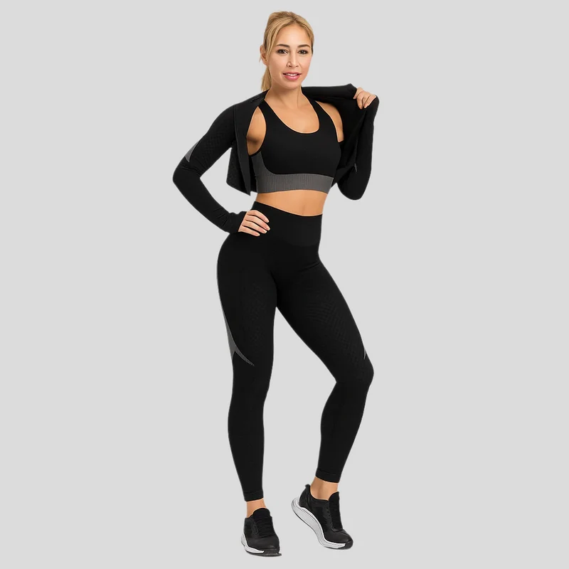 3-teiliges Yoga-Set für Damen