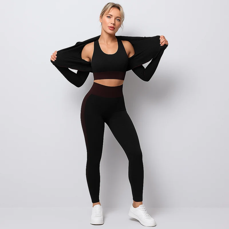 3-teiliges Yoga-Set für Damen