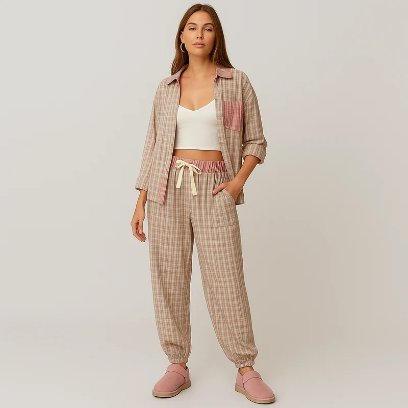 Lockeres Pyjama-Set