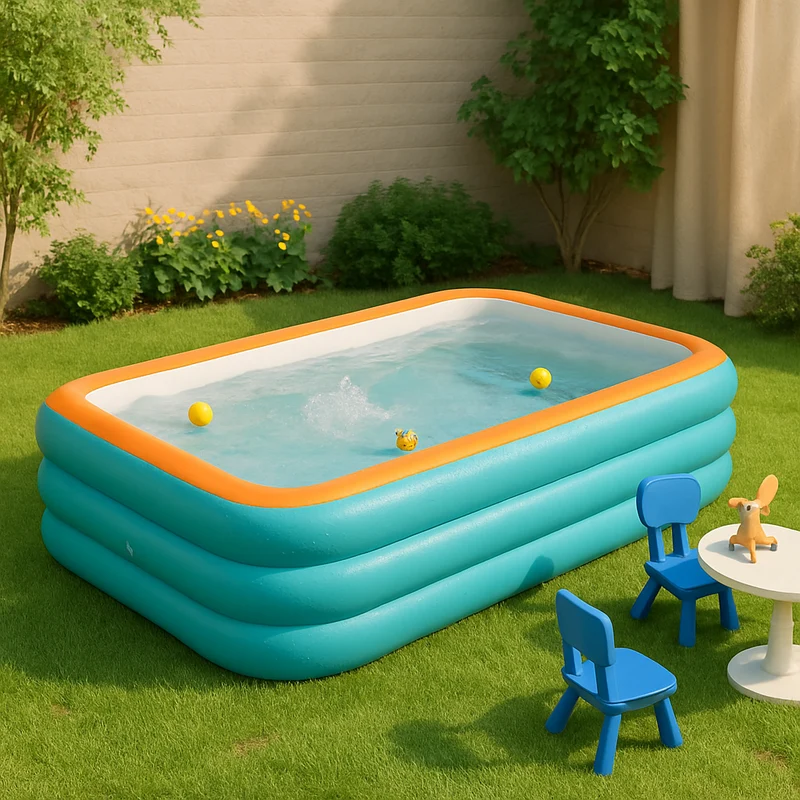 Großer aufblasbarer Familienpool – Robuster aufblasbarer Gartenpool für Sommerspaß