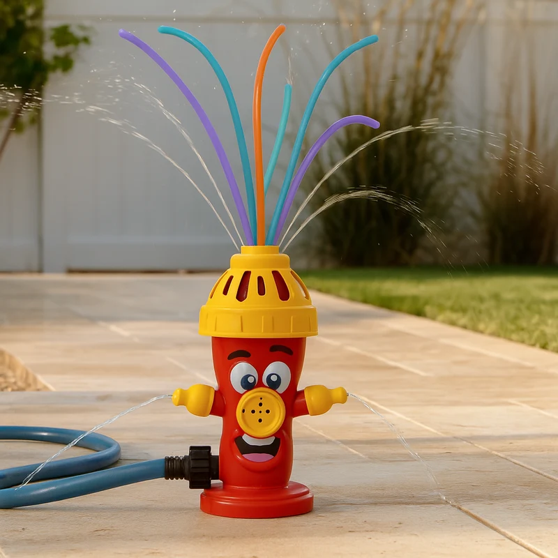 Hydranten-Sprinkler für Kinder – Drehendes Wasserspielzeug für Wasserspiele im Garten