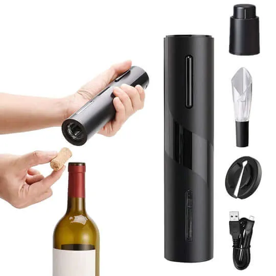 VinoLift Elektrisches Weinöffnerset – Mühelose Korkentfernung