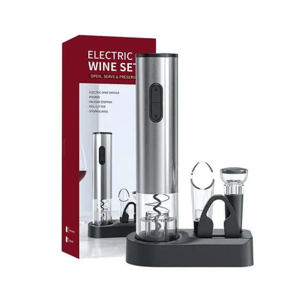 VinoLift Elektrisches Weinöffnerset – Mühelose Korkentfernung