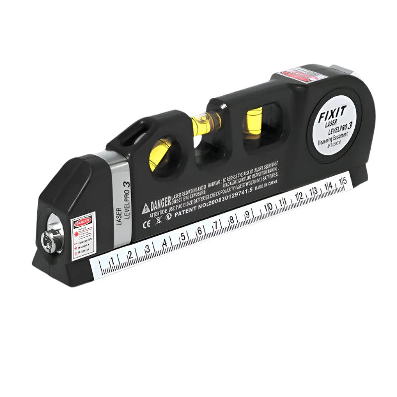 Leo MeasurePro 4-in-1-Werkzeug – Laserwasserwaage mit Lineal, Wasserwaage und Winkelmesser